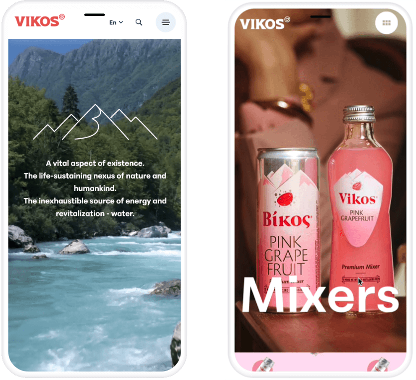Vikos Water’s website: From spring to screen 